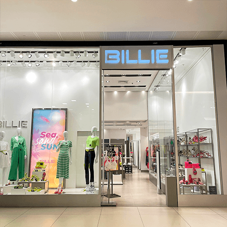 Imagem de interna da loja billie