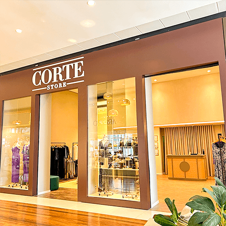 Imagem de interna da loja corte store
