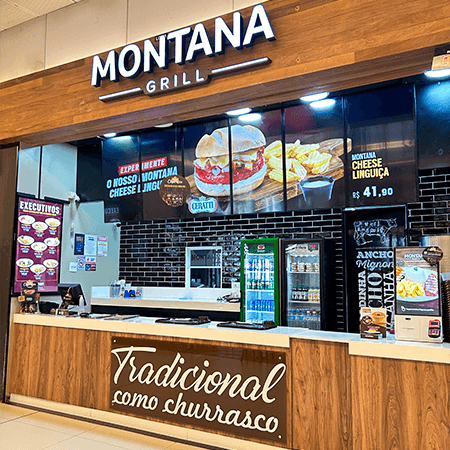 Imagem de interna da loja montana grill