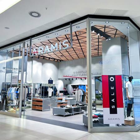 Imagem de interna da loja aramis