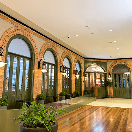 Imagem de interna da loja bella capri pizzaria