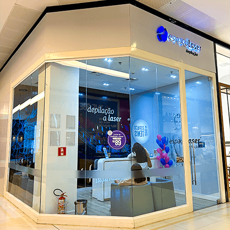 Imagem de interna da loja espaço laser