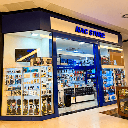 Imagem de interna da loja mac store