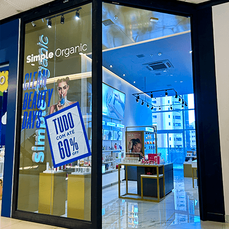 Imagem de interna da loja simple organic